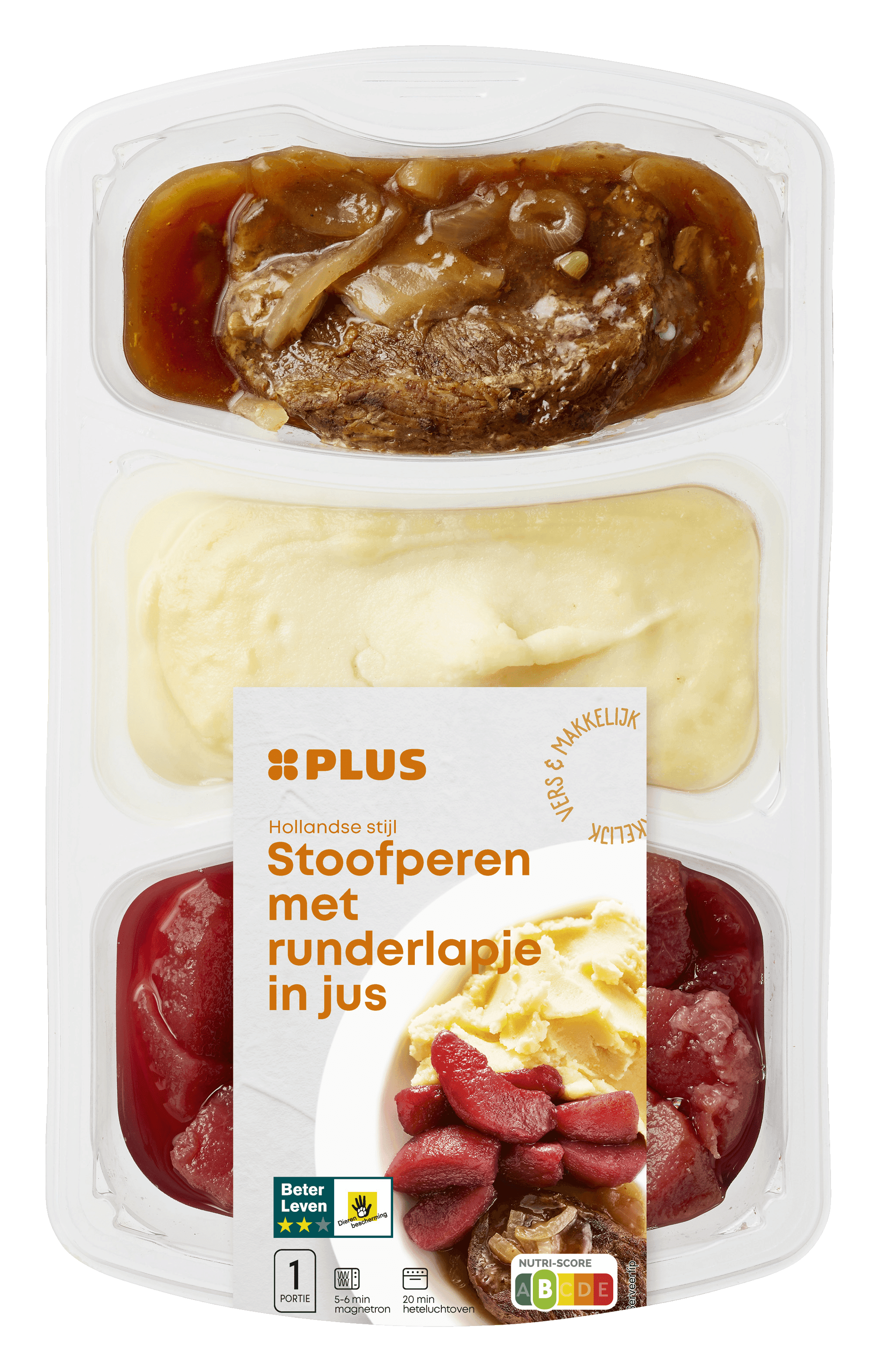 PLUS Stoofpeertjes met runderlapje