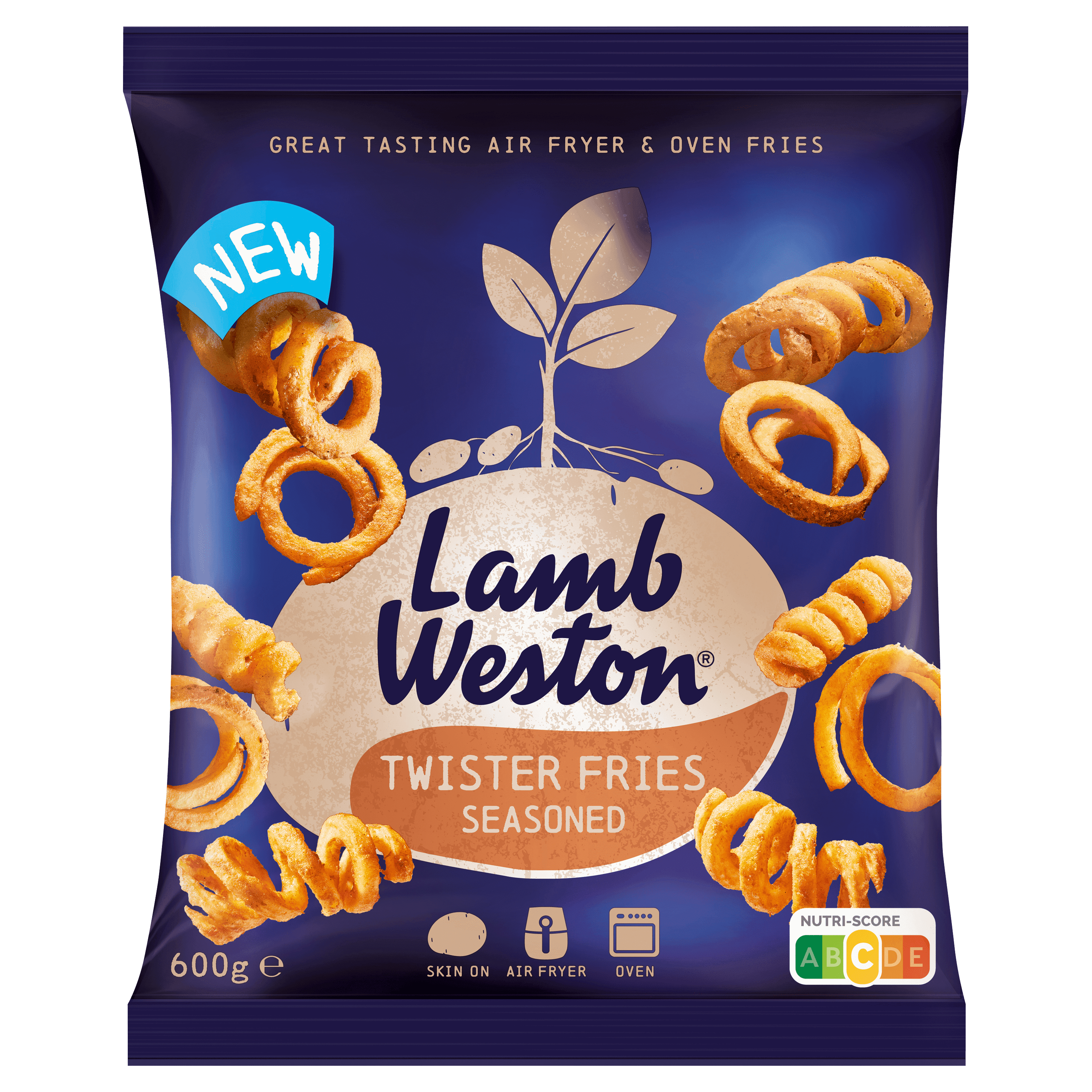 Lamb Weston Twister seasoned fries
