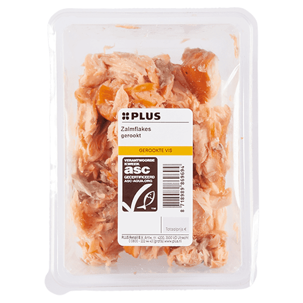 PLUS Warm ger Noorse zalm flakes