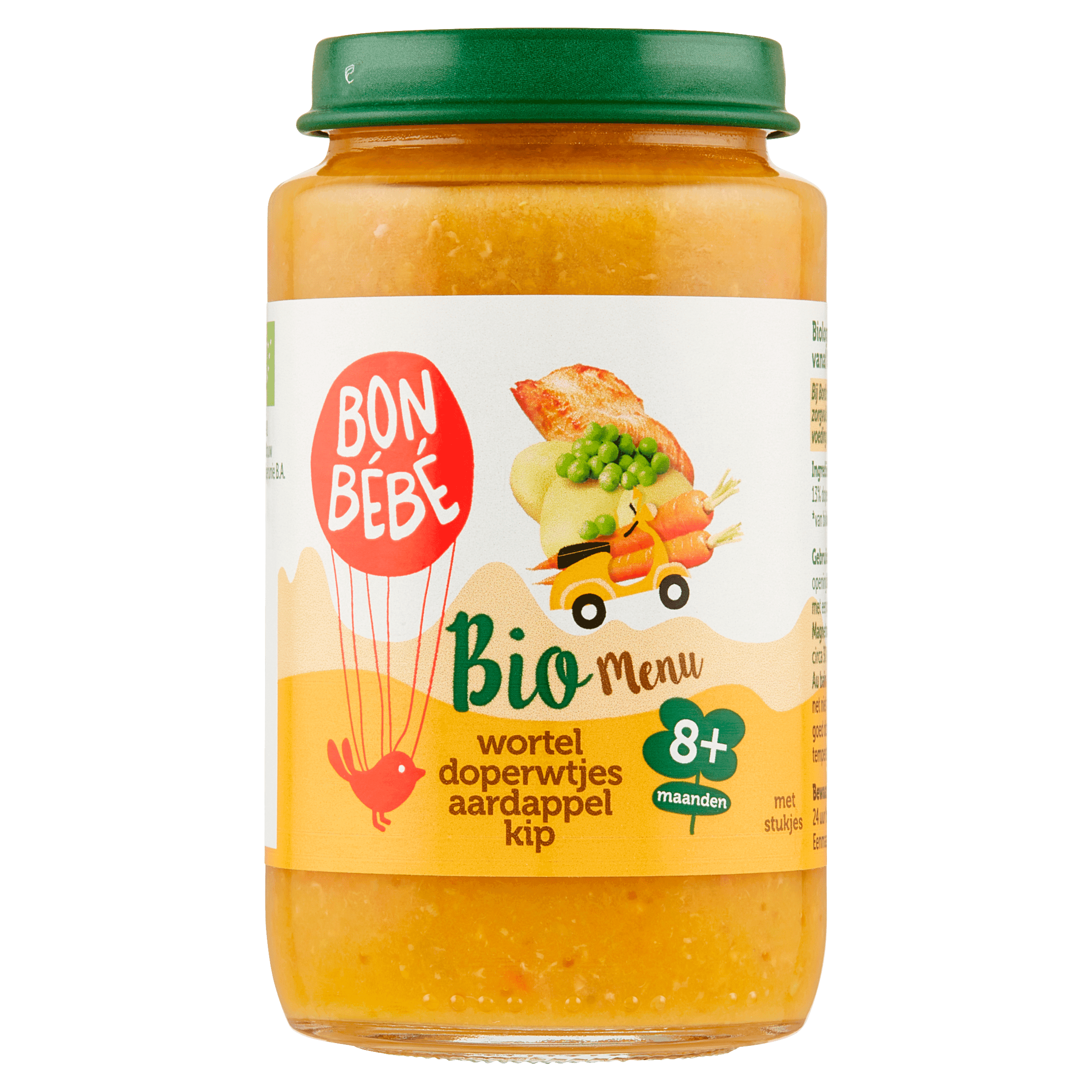 Bonbebe Bio M0816 wortel doperwtjes aardappel