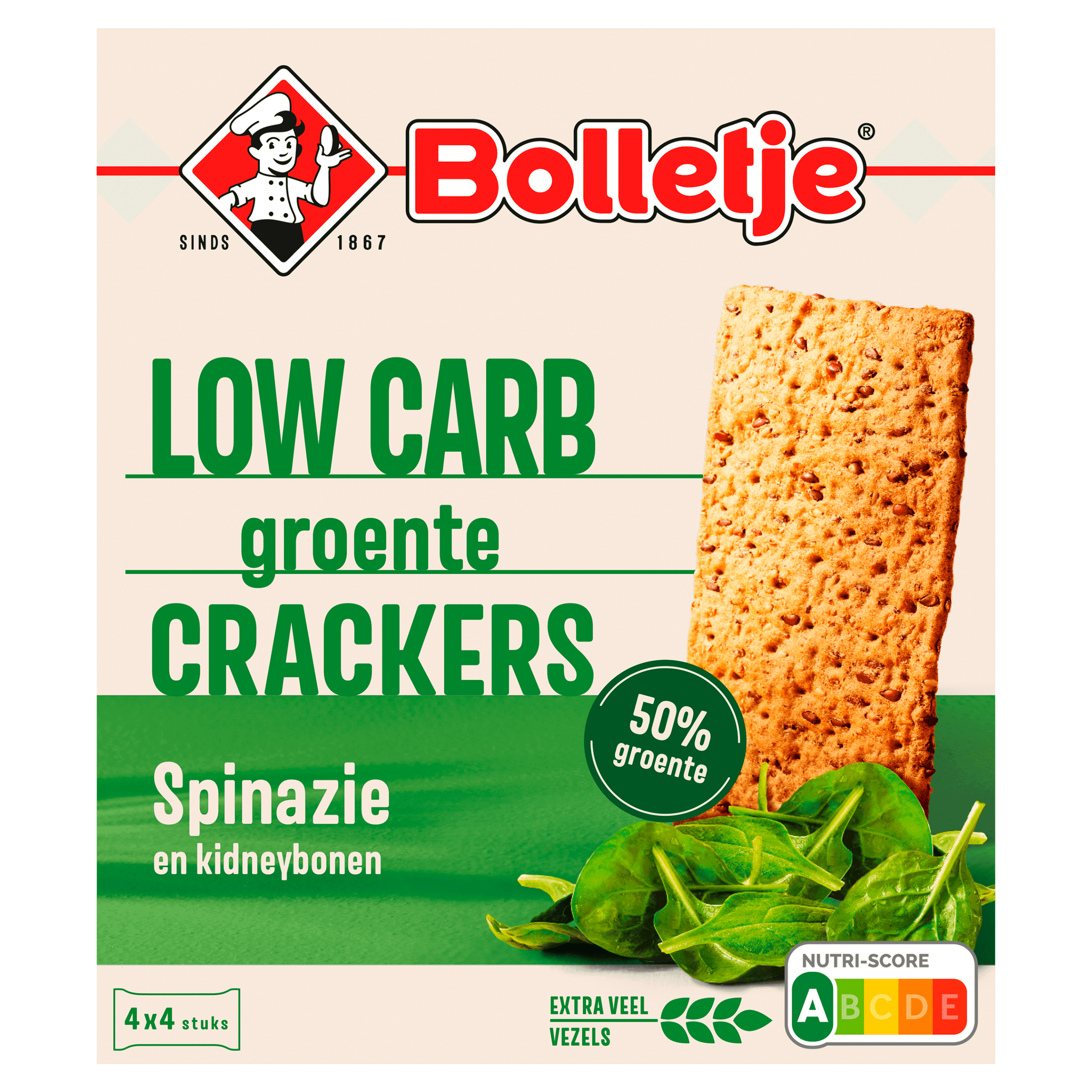 Bolletje Groentecrackers Spinazie