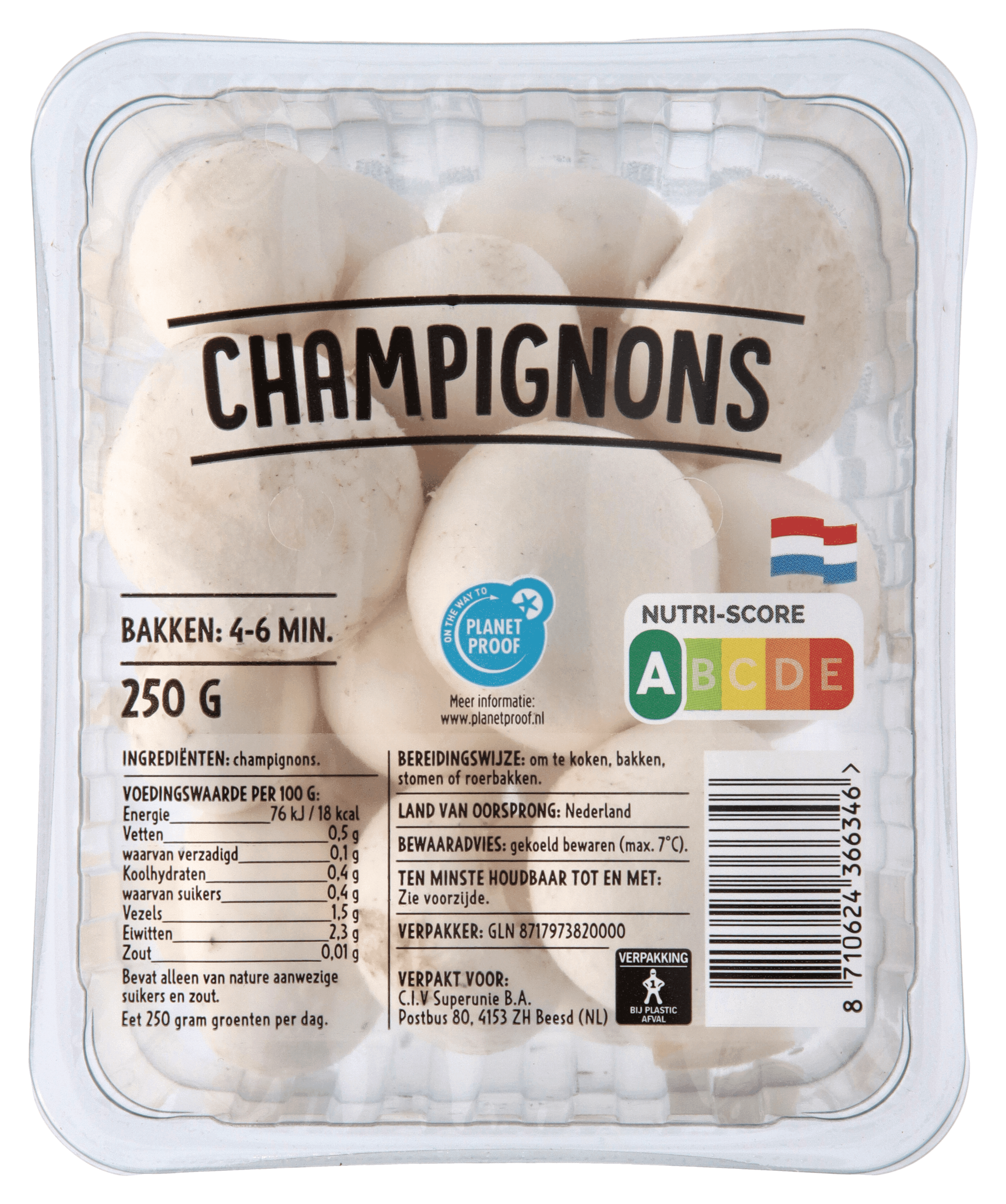 Neutraal Champignons wit