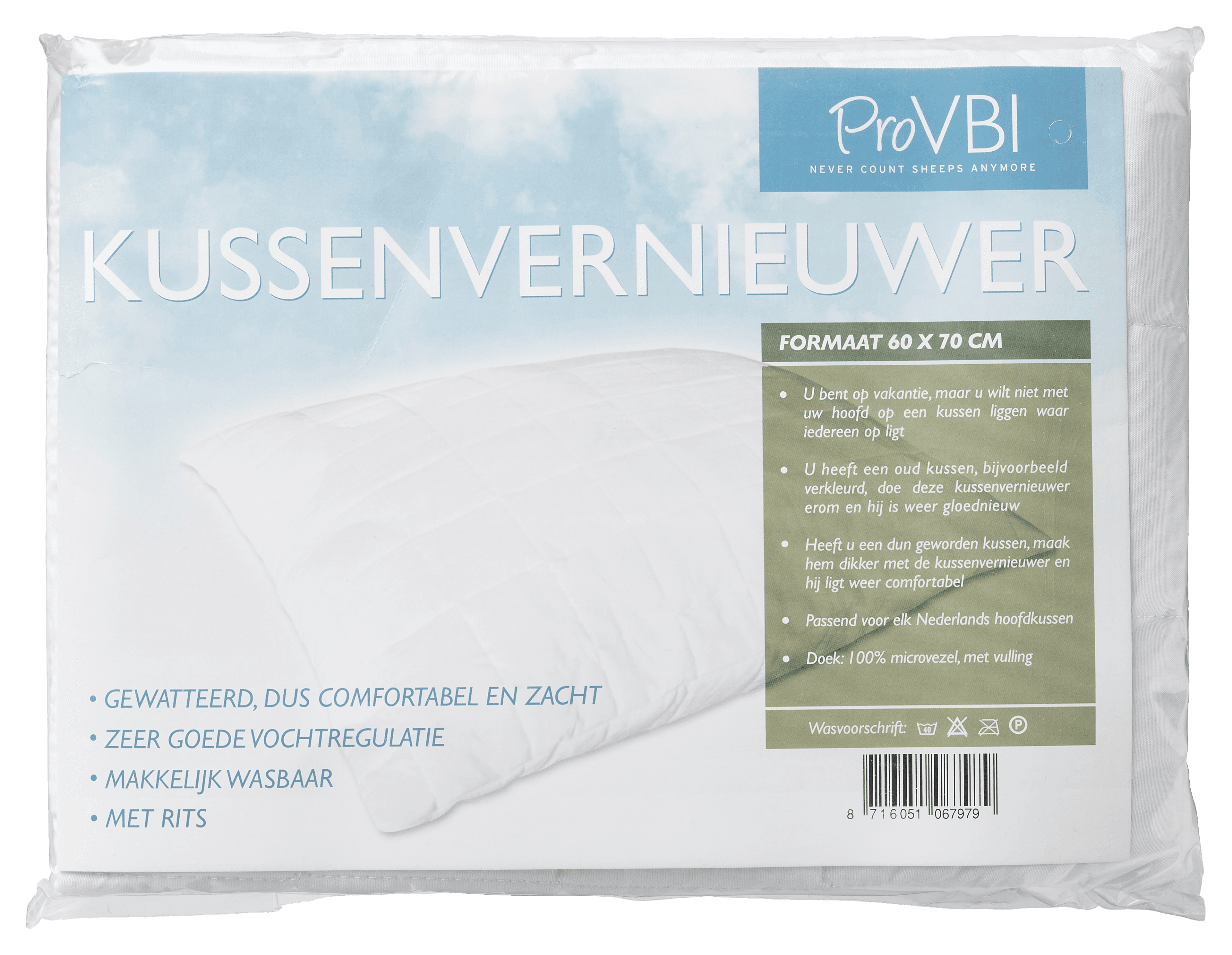Provbi Kussenvernieuwer wit 60x70cm