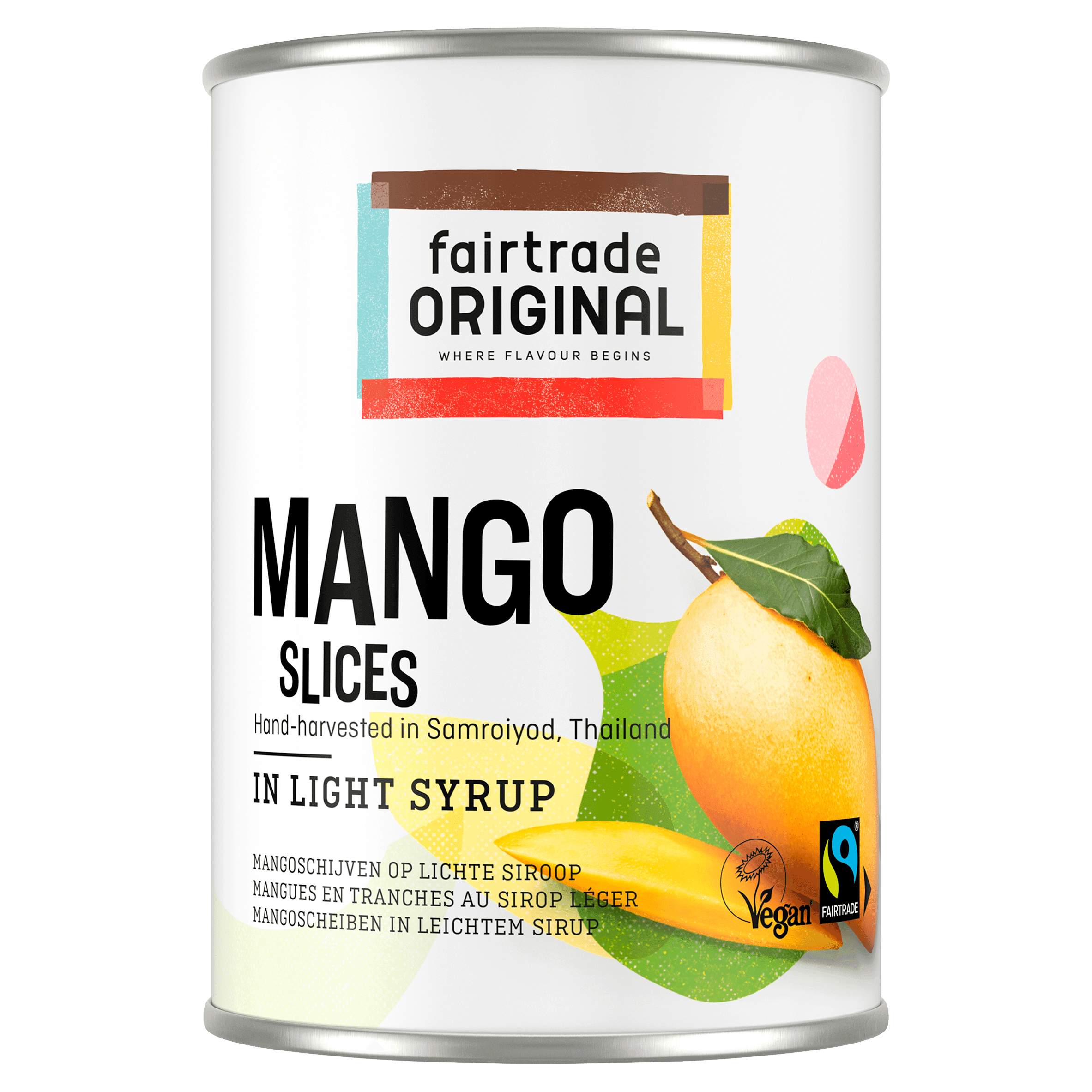 Fairtrade Original Mango slices in light syrup Fairtrade