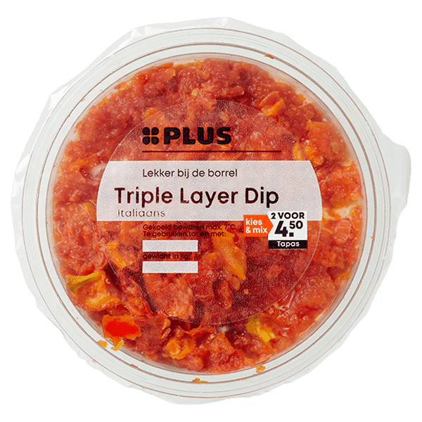PLUS Triple layer dip Italiaans