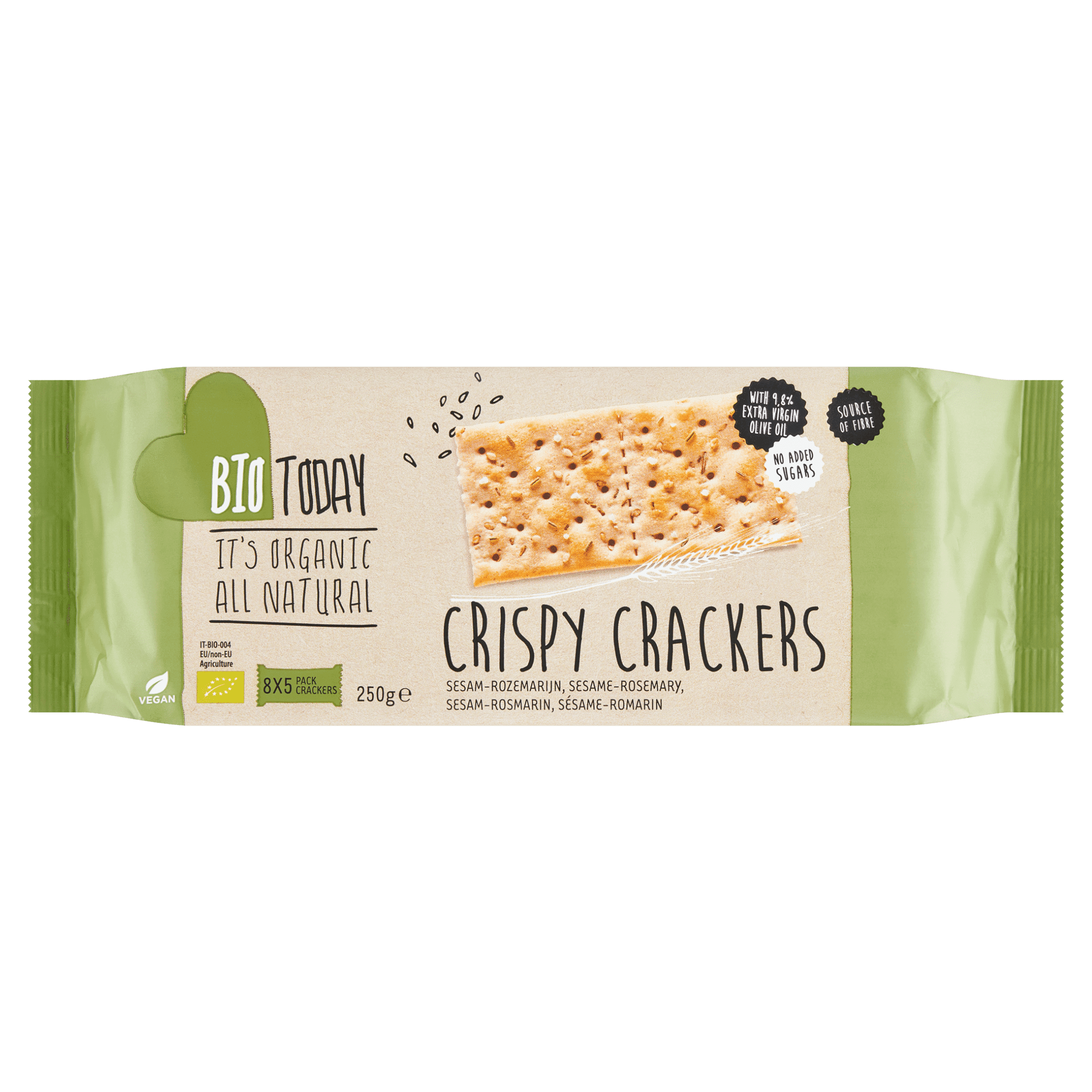 BioToday Crispy cracker sesam rozemarijn bio