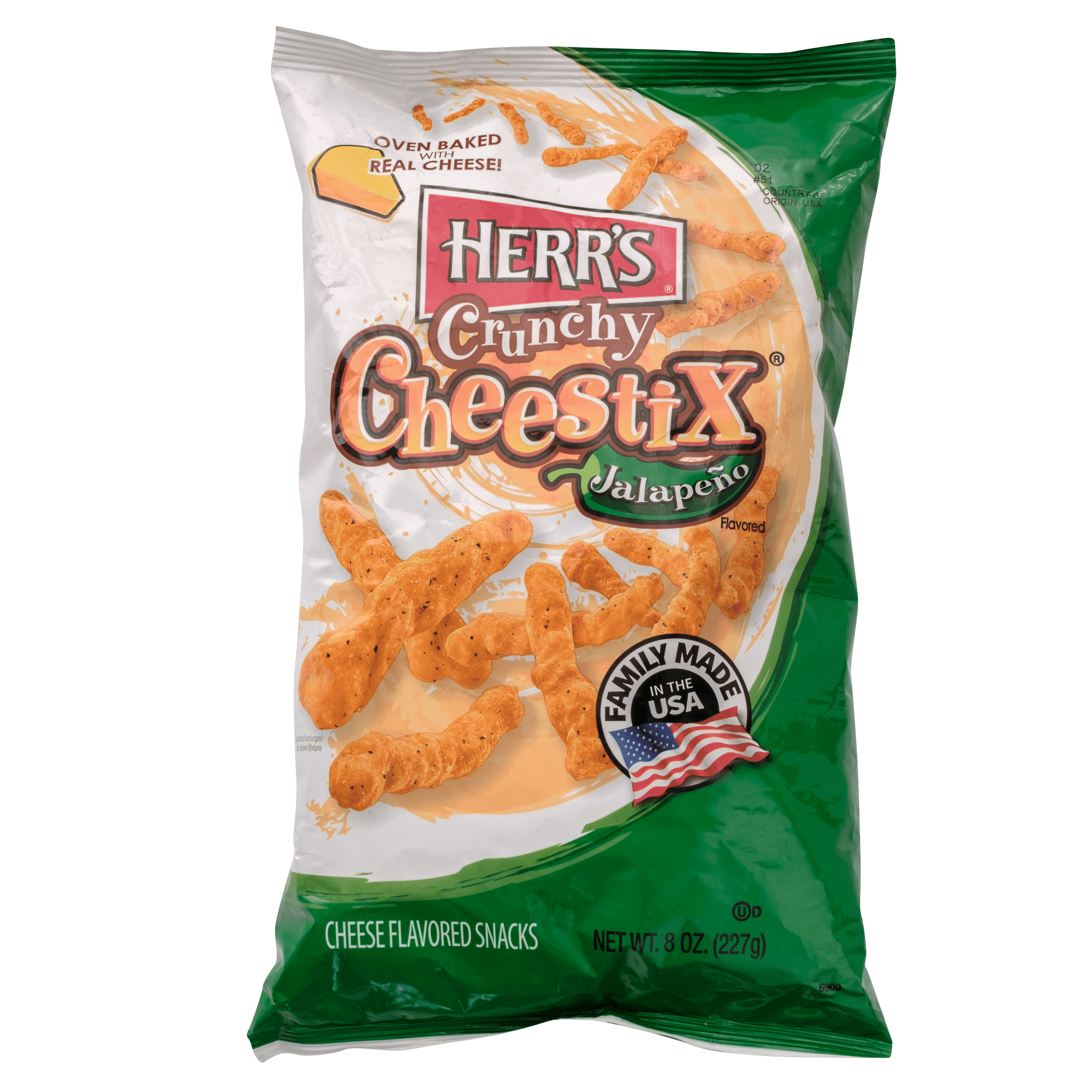 Herr's Crunchy jalapeno cheestix