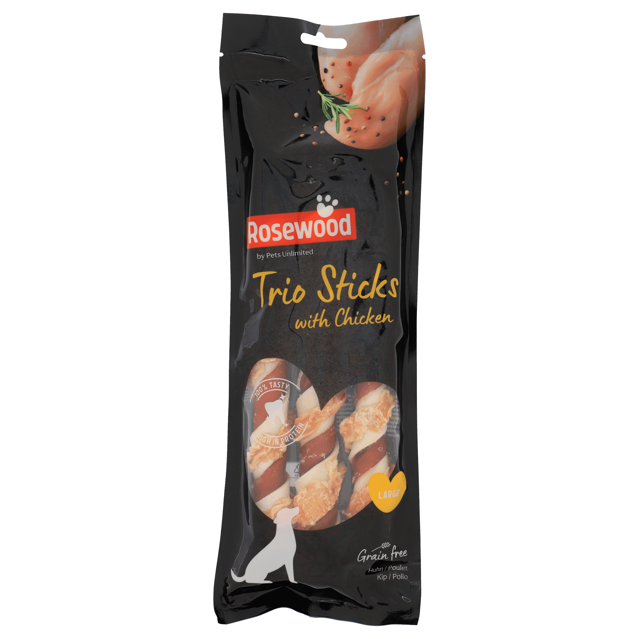 Rosewood trio sticks large