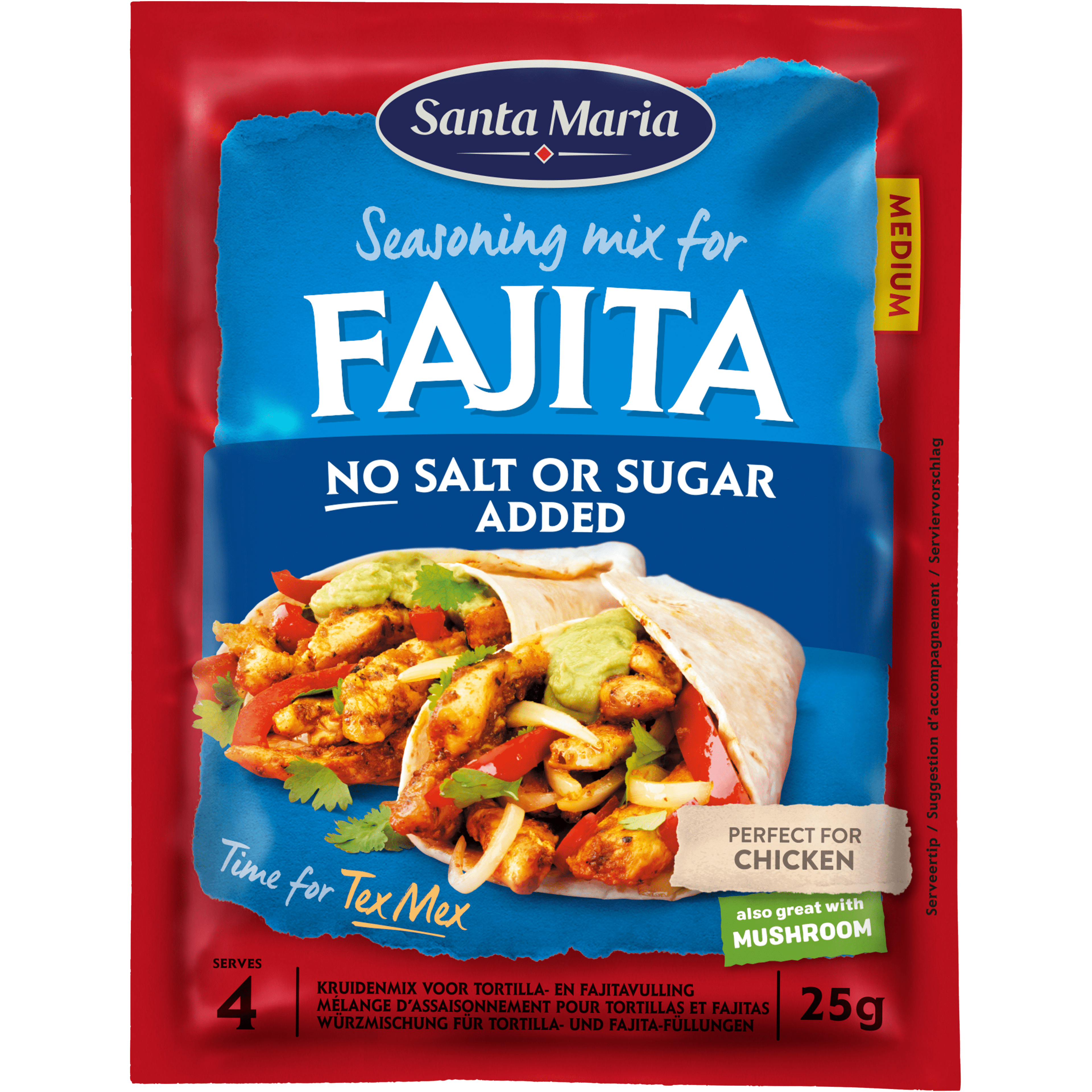 Santa maria Fajita kruidenmix geen zout toegevoegd