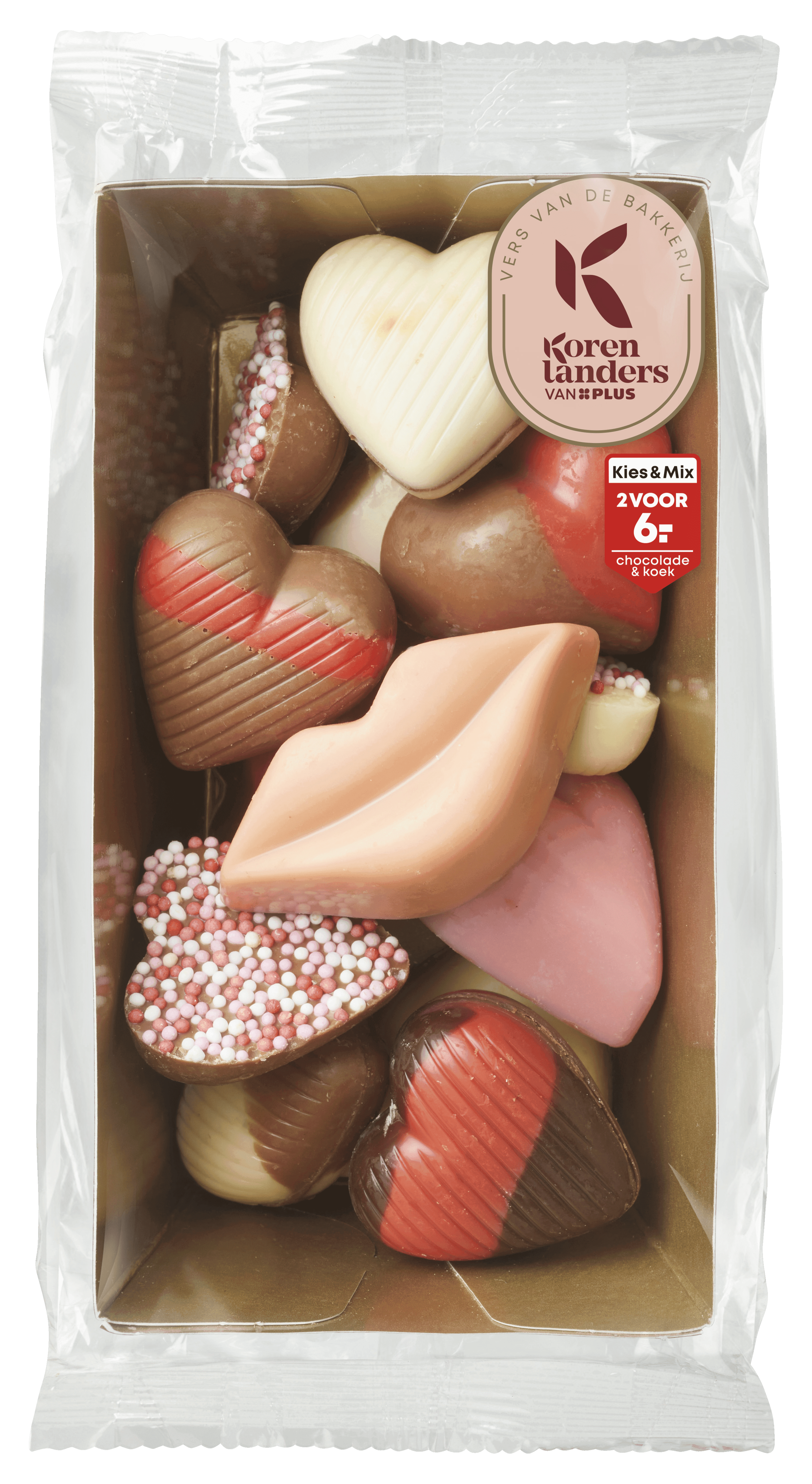 PLUS Korenlanders Hartjesdoosje assorti praline