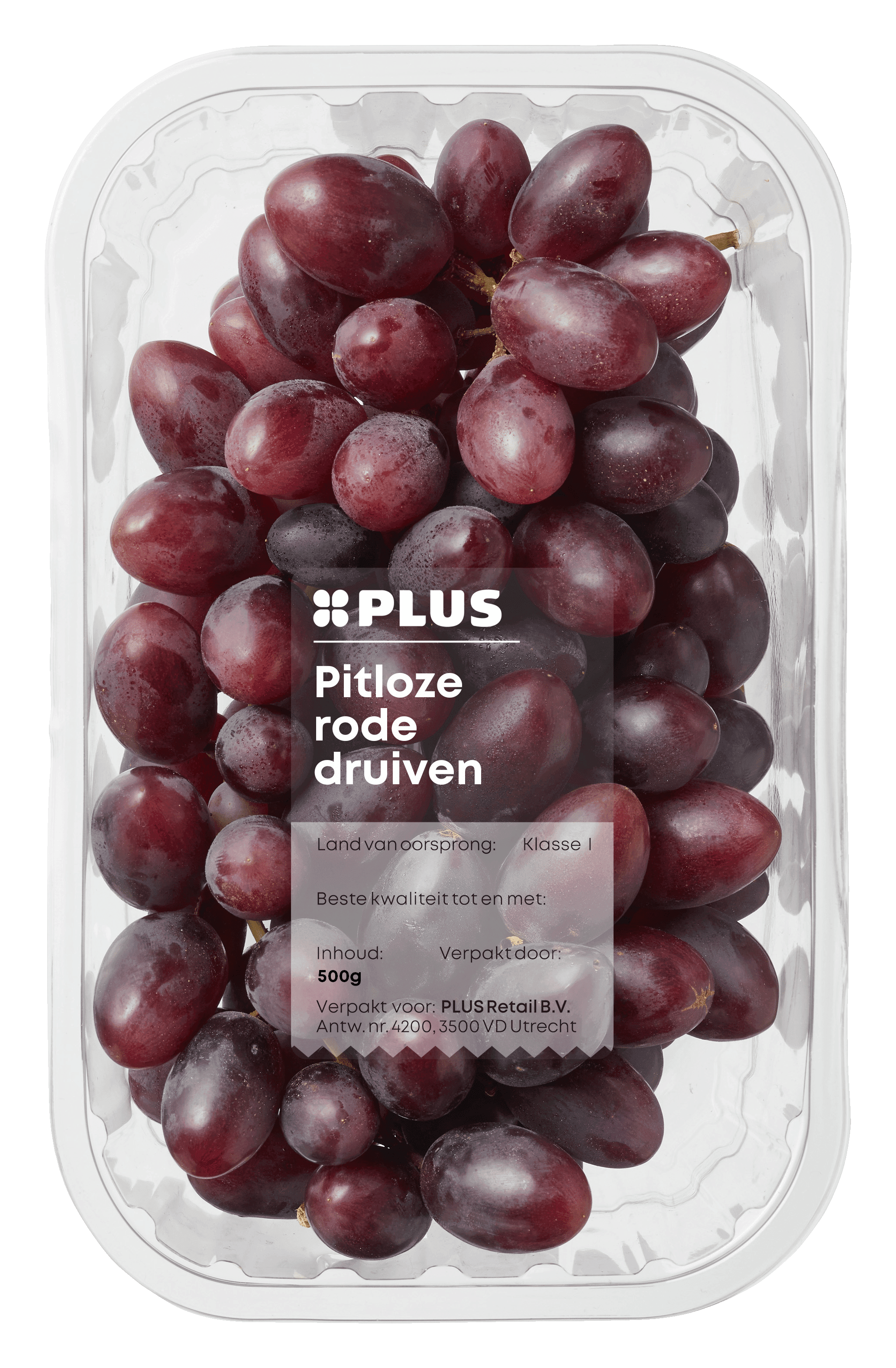 PLUS Druiven rood pitloos