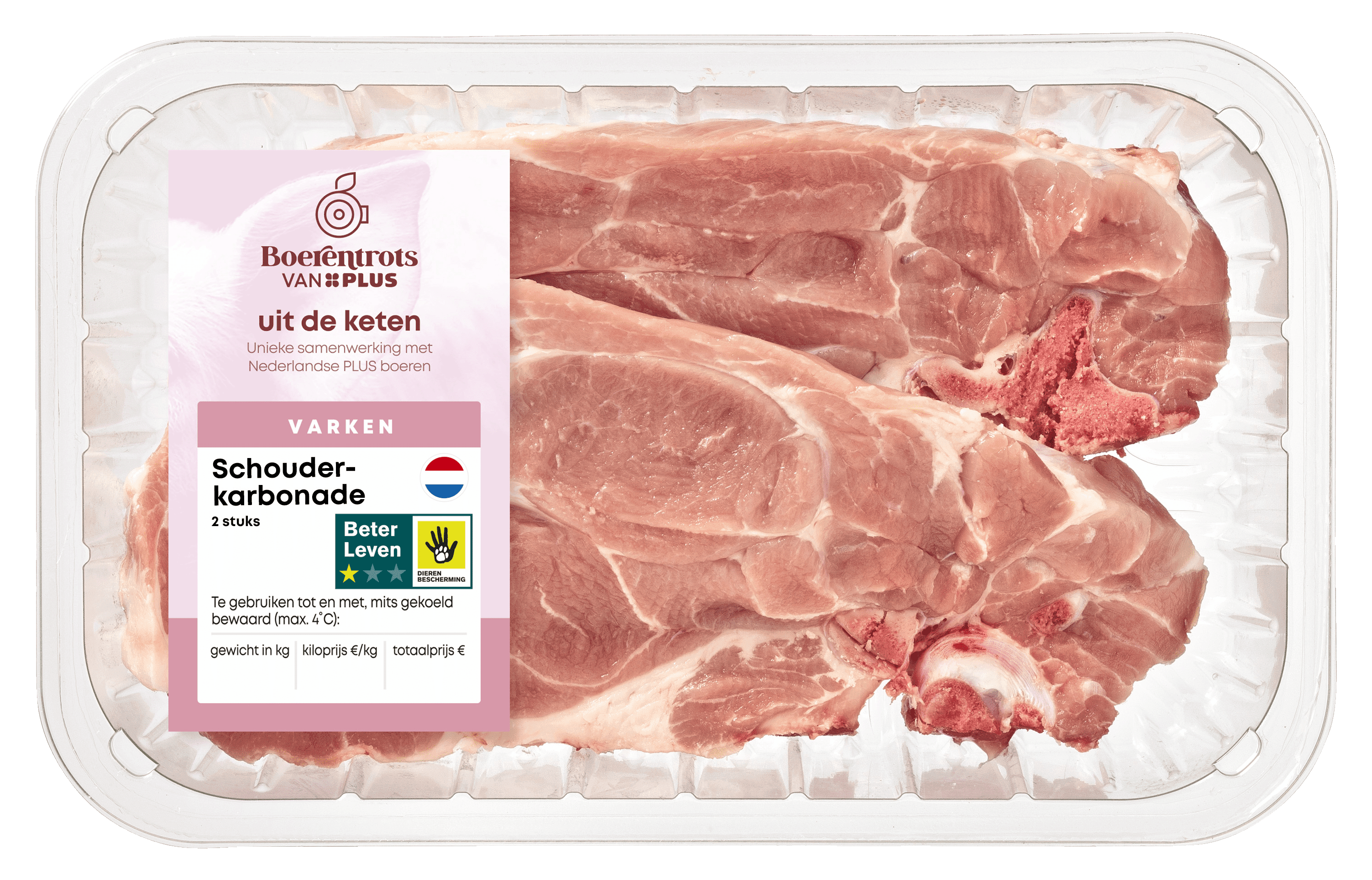 PLUS Boerentrots Schouderkarbonade 2 stuks