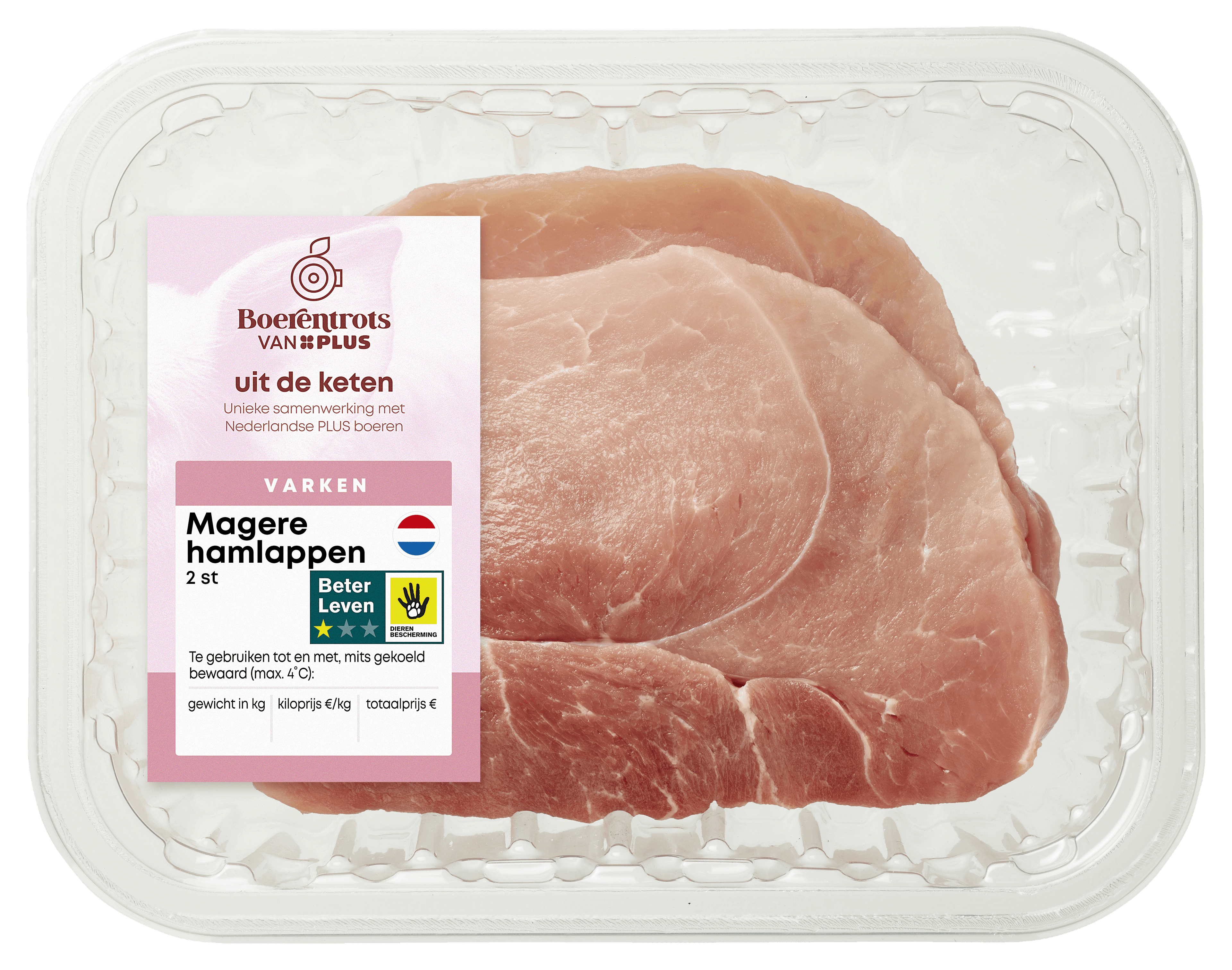 PLUS Boerentrots Magere hamlappen 2 stuks