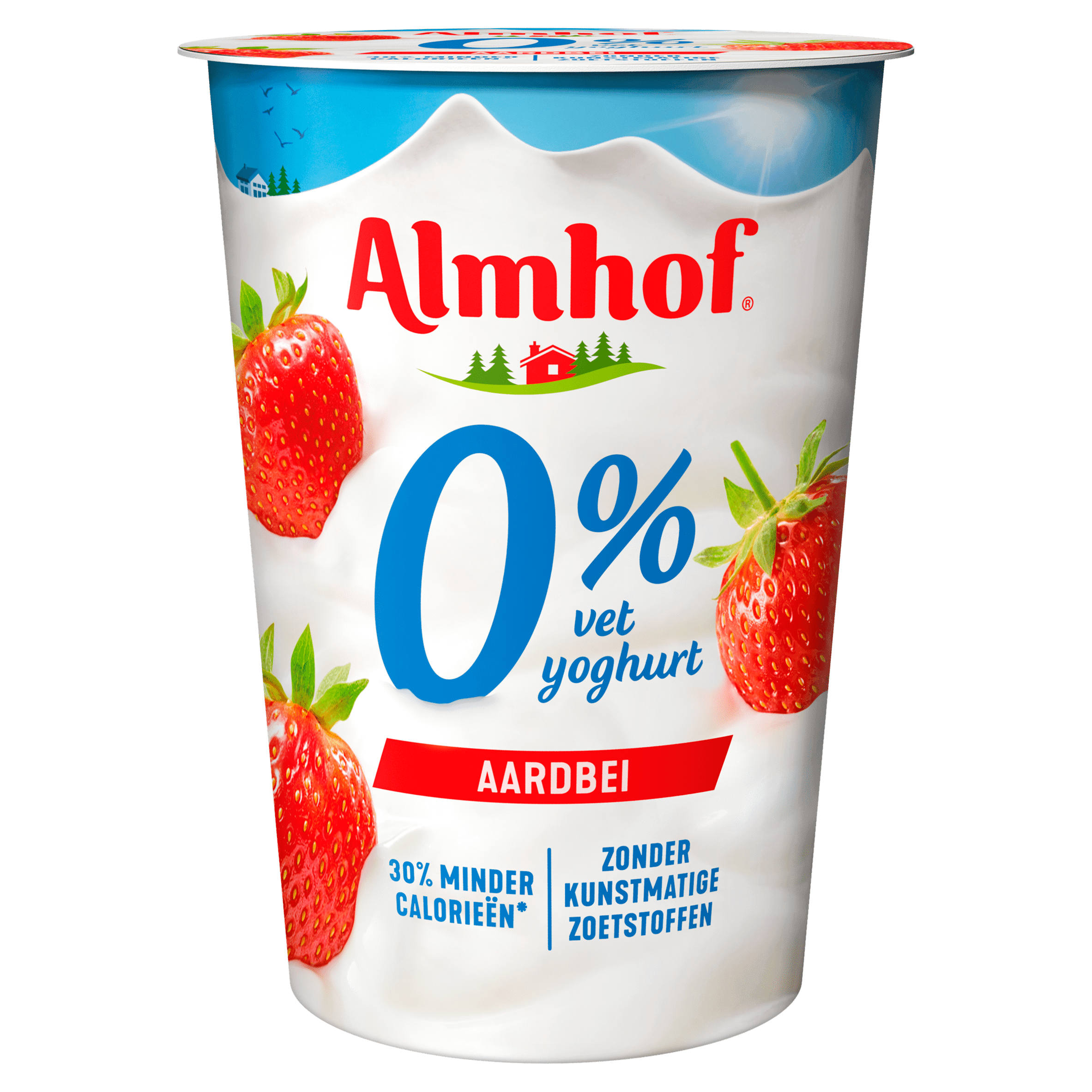 Almhof 0% vet yoghurt Aardbei