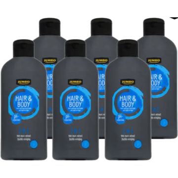 Jumbo Hair & Body 2 in 1 6 x 250ML