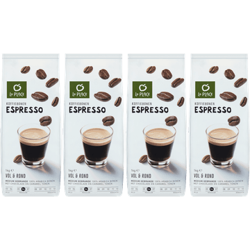 La Place Koffiebonen Espresse Arabica 4 x 1000 g