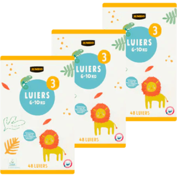 Jumbo Luiers 3 6-10 kg 3 x 48 Stuks