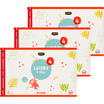 Jumbo Luiers Maat 4 9-14 kg 3 x 80 Stuks - Voordeelverpakking