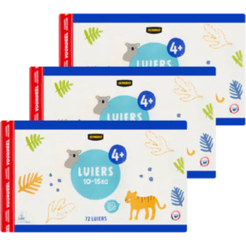 Jumbo Luiers 4+ 10-15 kg 3 x 72 Stuks - Voordeelverpakking