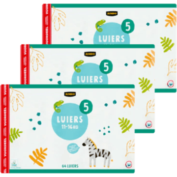 Jumbo Luiers Maat 5 11-16 kg 3 x 64 Stuks - Voordeelverpakking