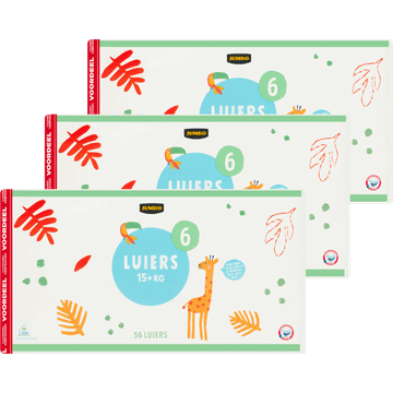 Jumbo Luiers Maat 6 15+ kg - 3 x 56 Stuks - Voordeelverpakking
