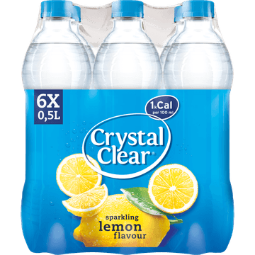 Crystal Clear Sparkling Lemon Fles 6 x 0,5L