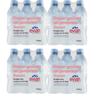 Evian Natuurlijk Mineraalwater - Fles 4 x 6 x 500ML