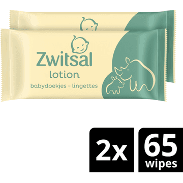 Zwitsal Billendoekjes Lotion 2 x 65 stuks