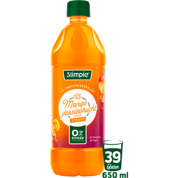Slimpie Siroop Mango-passievrucht 0% suiker 650ML