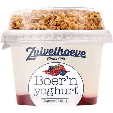Zuivelhoeve Boer'n yoghurt® Bosvruchten & Muesli 170 g