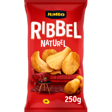 Jumbo Ribbel Chips Naturel 250 g