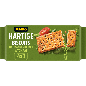 Jumbo Hartige Biscuits Italiaanse Kruiden & Tomaat 4 x 41,4 g