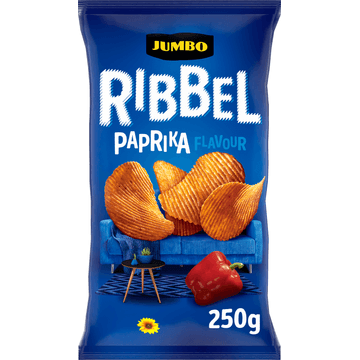 Jumbo Ribbel Chips Paprika 250 g