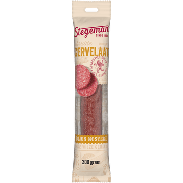 Stegeman Cervelaat Dijon Mosterd 200 g