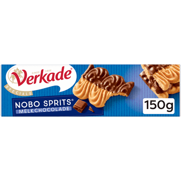 Verkade Specials Nobo Sprits koek melkchocolade 150 g