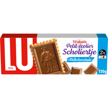 LU Scholiertje Chocolade Koekjes Melk (2x75g) 150g