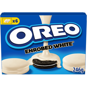 Oreo Enrobed Koekjes met witte chocoladesmaak 246g