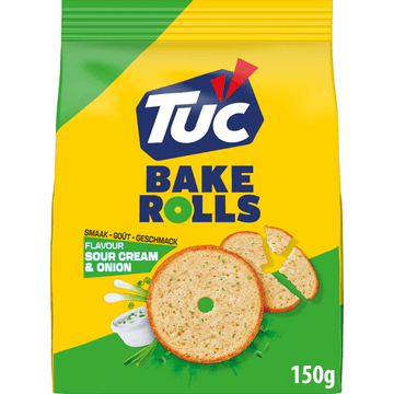 TUC Bake Rolls Sour Cream & Onion 150g