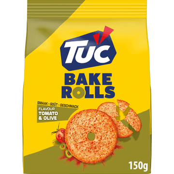 TUC Bake Rolls Crackers Tomato & Olive 150g