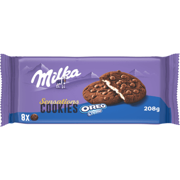 Milka Sensations Chocolade Koekjes Oreo 8 stuks 208 g