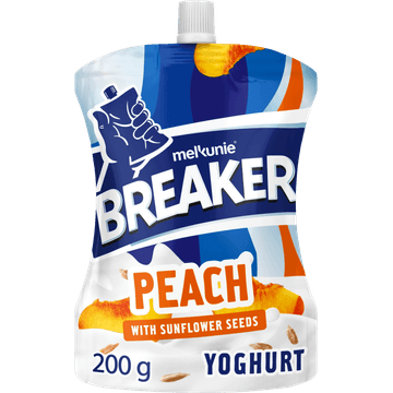 Melkunie Breaker Originals Perzik Yoghurt met zonnebloempitten 200 g