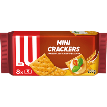 LU Mini Crackers Zongedroogde Tomaat & Basilicum 8 x 5 Stuks 250g