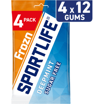 Sportlife Frozn Deepmint Suikervrije kauwgom 4 x 18 g