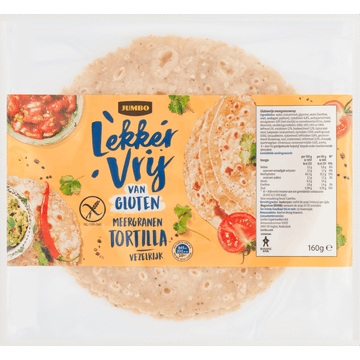 Jumbo Lekker Vrij van Gluten Meergranen Tortilla 160 g