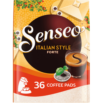 Senseo Italian Style Forte Coffee Pads Gemalen Koffie 36 Stuks 250 g