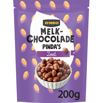 Jumbo Melkchocolade Pinda's Zoet 200 g