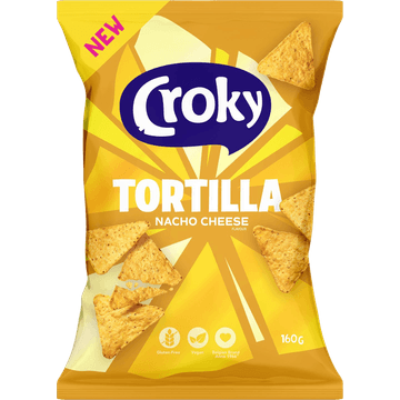 Croky Tortilla Nacho Cheese Flavour 160 g