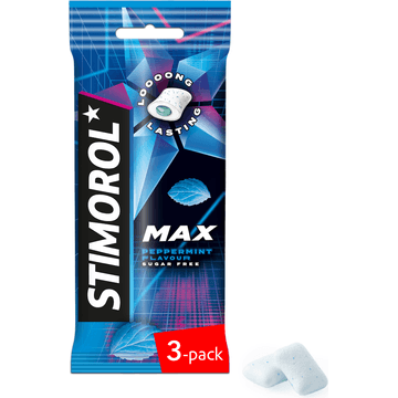 Stimorol Max Peppermint Flavour Sugar Free 3 x 9 Stuks