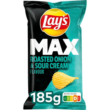 Lay's Max Ribbel Chips Roasted Onion & Sour Cream 185 gr