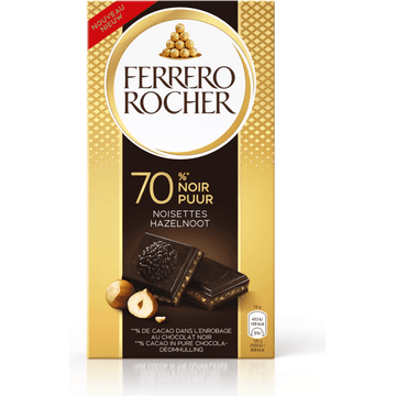 Ferrero Rocher Puur 70% Hazelnoot 90 g